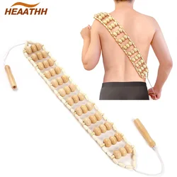 HEAATHH-Wood Back Massage Roller Rope, Wood Therapy, Ferramentas De Massagem Celulite, Ferramentas De Auto Massagem Para Pescoço, Perna, Alívio Da Dor Nas Costas