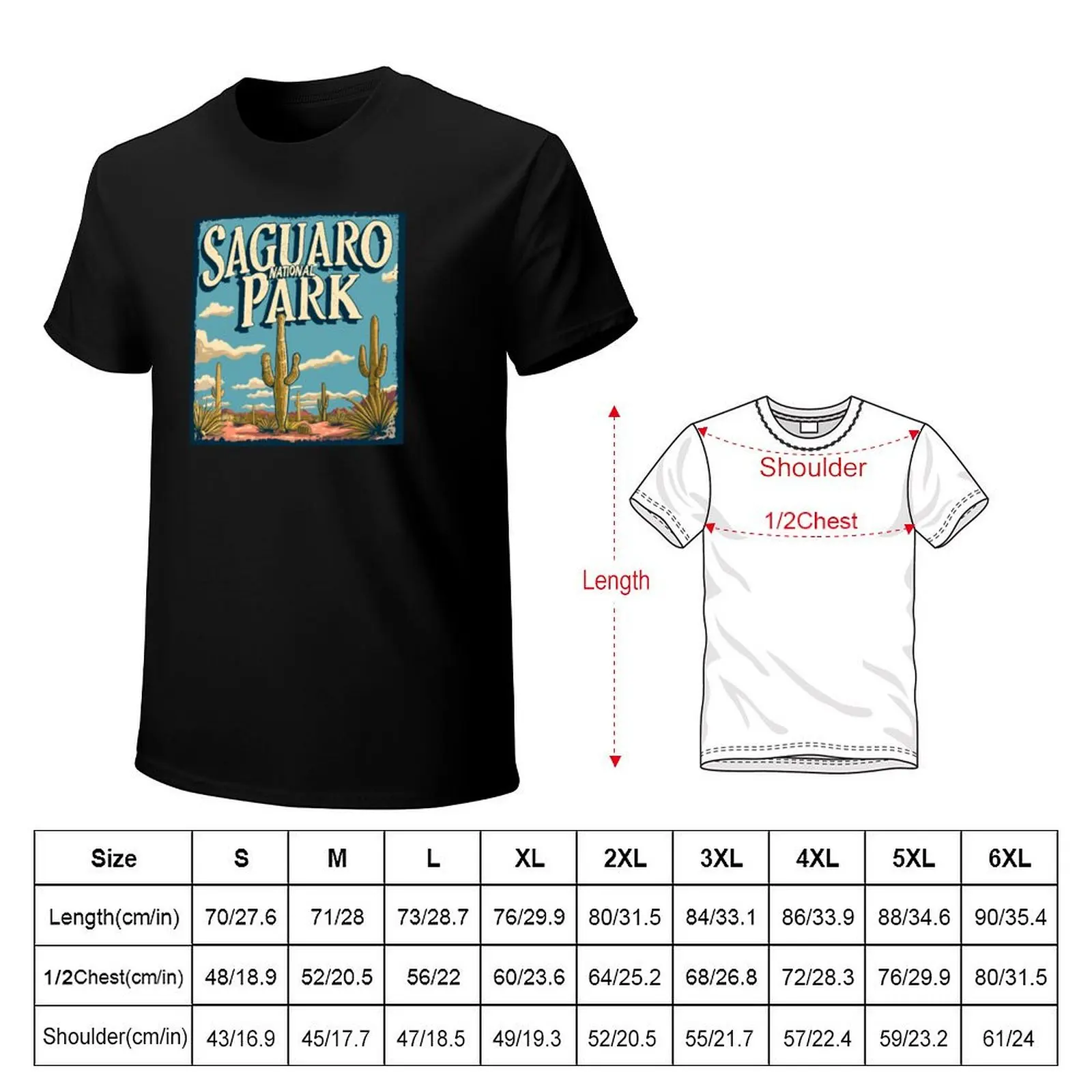 Saguaro National Park T-Shirt t shirts for man pack white T-Shirt