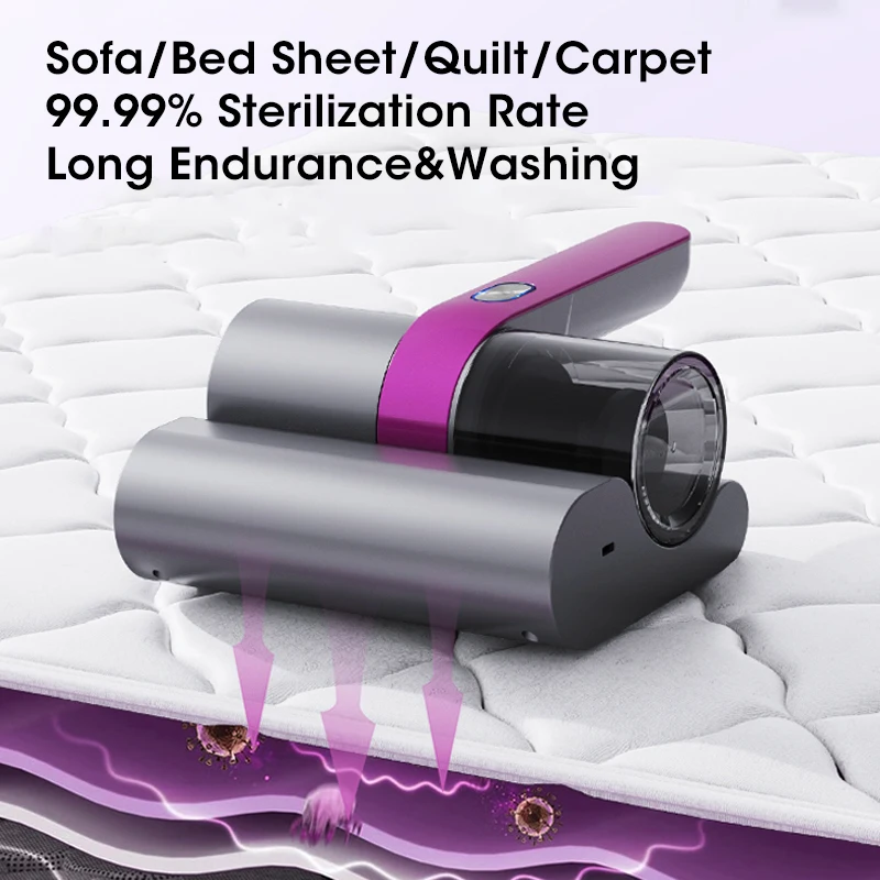 Ultraviolet Mite Removal Instrument Dust Vacuum Cleaner Cordless Handheld Vacuum For Mattress Sofa Bed Home Detachable Filter