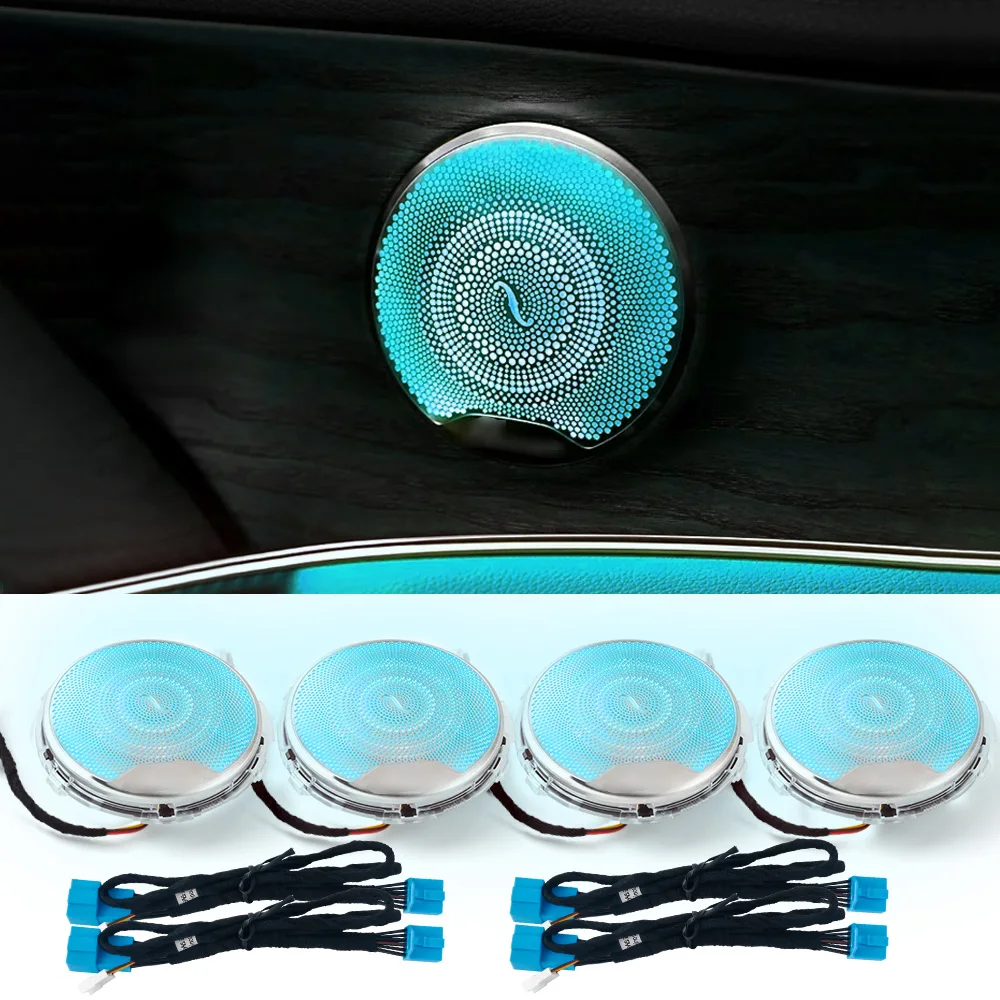 New LED Speaker Mid-range Cover  Led Decorative Ambient Light Car Door Horn for Mercedes Benz W213 W205 X253 C-Class/E-class/GLC
