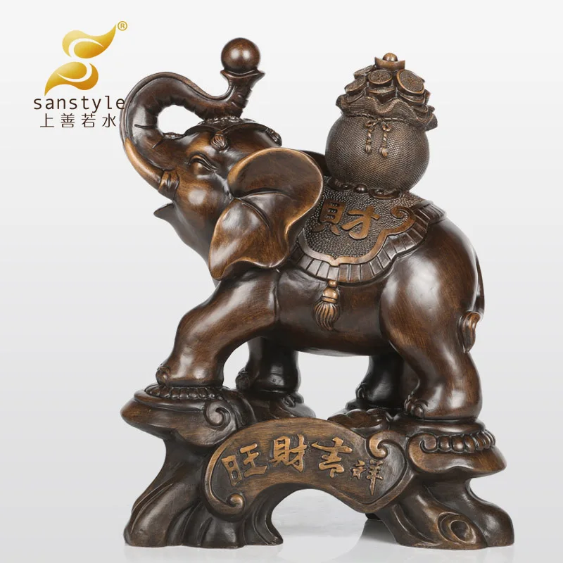 

good as water decoration Feng Shui lucky Home Furnishing elephant like study the living room decor decoration gift 0432