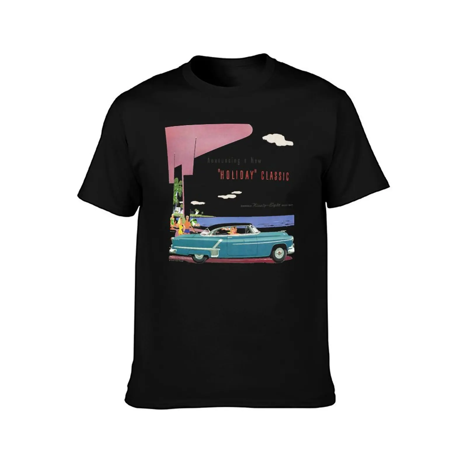 Oldsmobile 98 The Holiday تي شيرت مضحك تي شيرت الظلام الفكاهة رجل تي شيرت القطن تي شيرت
