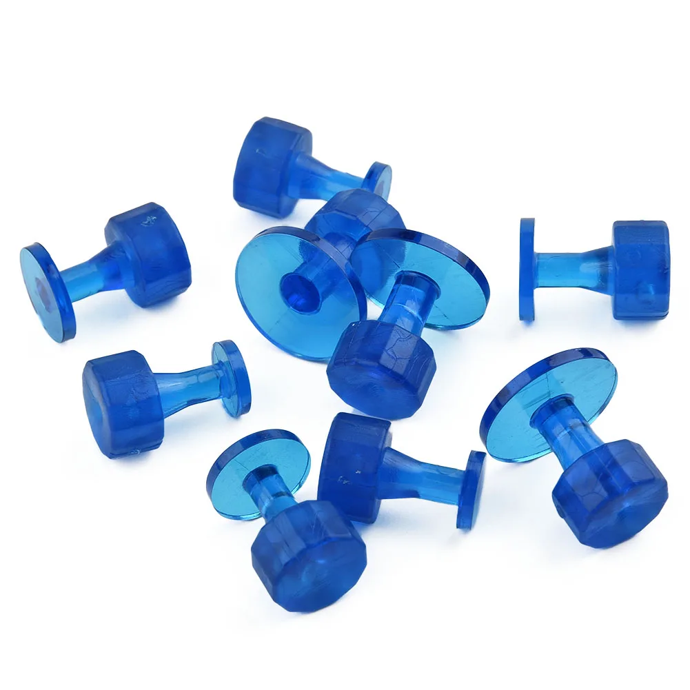 9pcs Car Dent Repair Tools Paintless Dent Puller Kit Auto Body Paint Suction Cup Adhesive Blue Glue Tabs