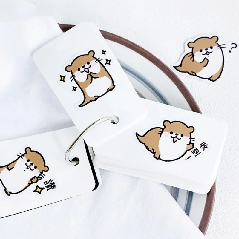 45 Sheets Per Pack Cute Otter Stickers Scrapbook Collage Diary Decoration Student Stationery Beautification Stickers