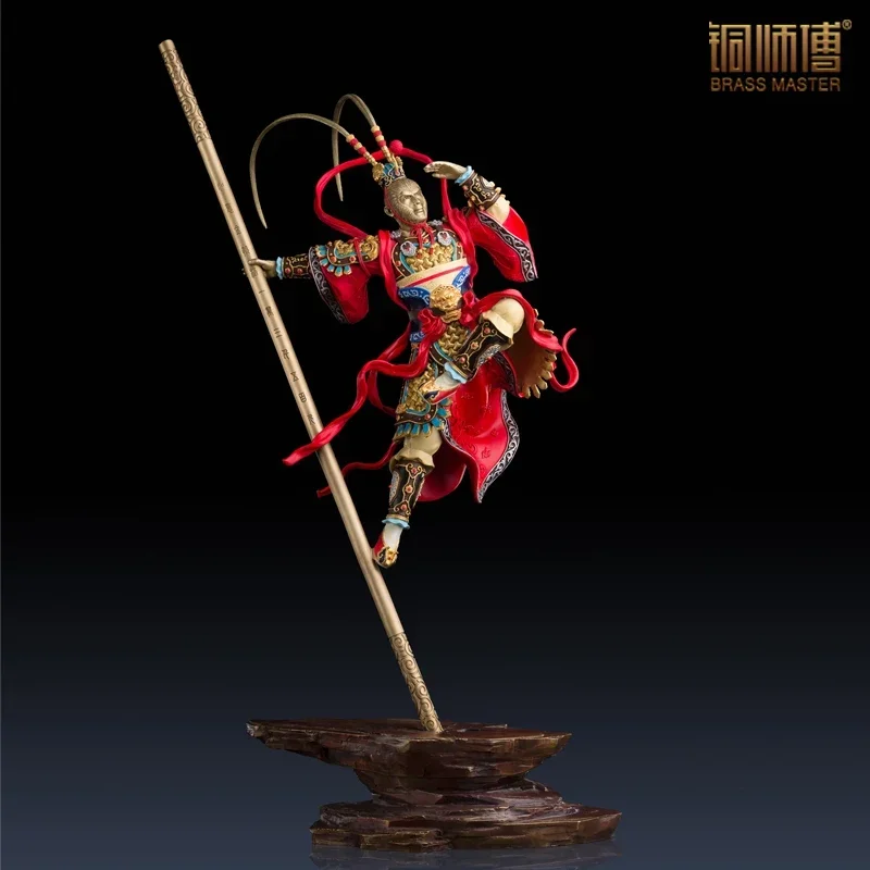 Great Sage Equalling Heaven Monkey King Scullpture Home Decoration Chinese Brass Copper Craft Sun Wukong Statue Business Gift