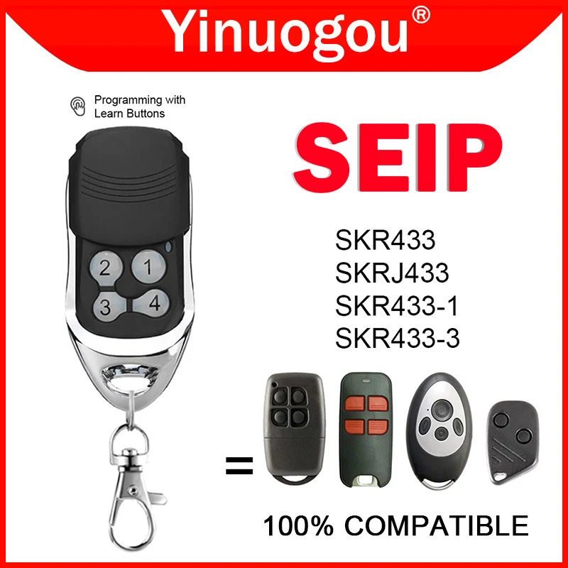 Garage Remote Control SEIP SKRJ433 SKR433-1 SKR433-3 433MHz Barrier Gate Control Garage Door Command Door Opener Rolling Code