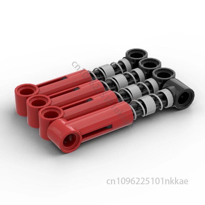 4 Stuks Rode Shock Arm MOC High-Tech 76537 Bouwstenen Onderdelen Absorber Schorsing Lente Bakstenen Diy Voor 76138 73129 Harde Lente