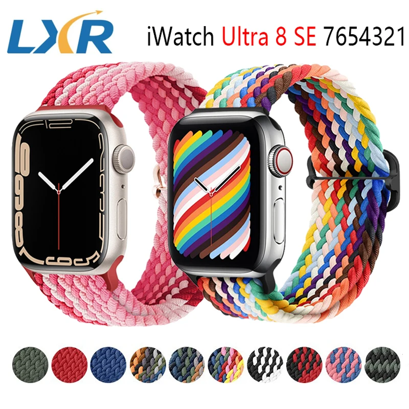 

Braided Solo Loop strap For Apple watch band 40mm 44mm 45mm 41mm 38mm 42mm 49mm Bracelet correa iWatch Series Ultra 9 8 7 6 5 SE