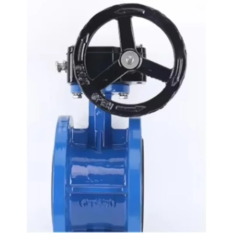 HT250 GGG40 Cast Iron Manual Worm Gear Butterfly Valve Flange Connection High Temperature Water Gas Oil Media General