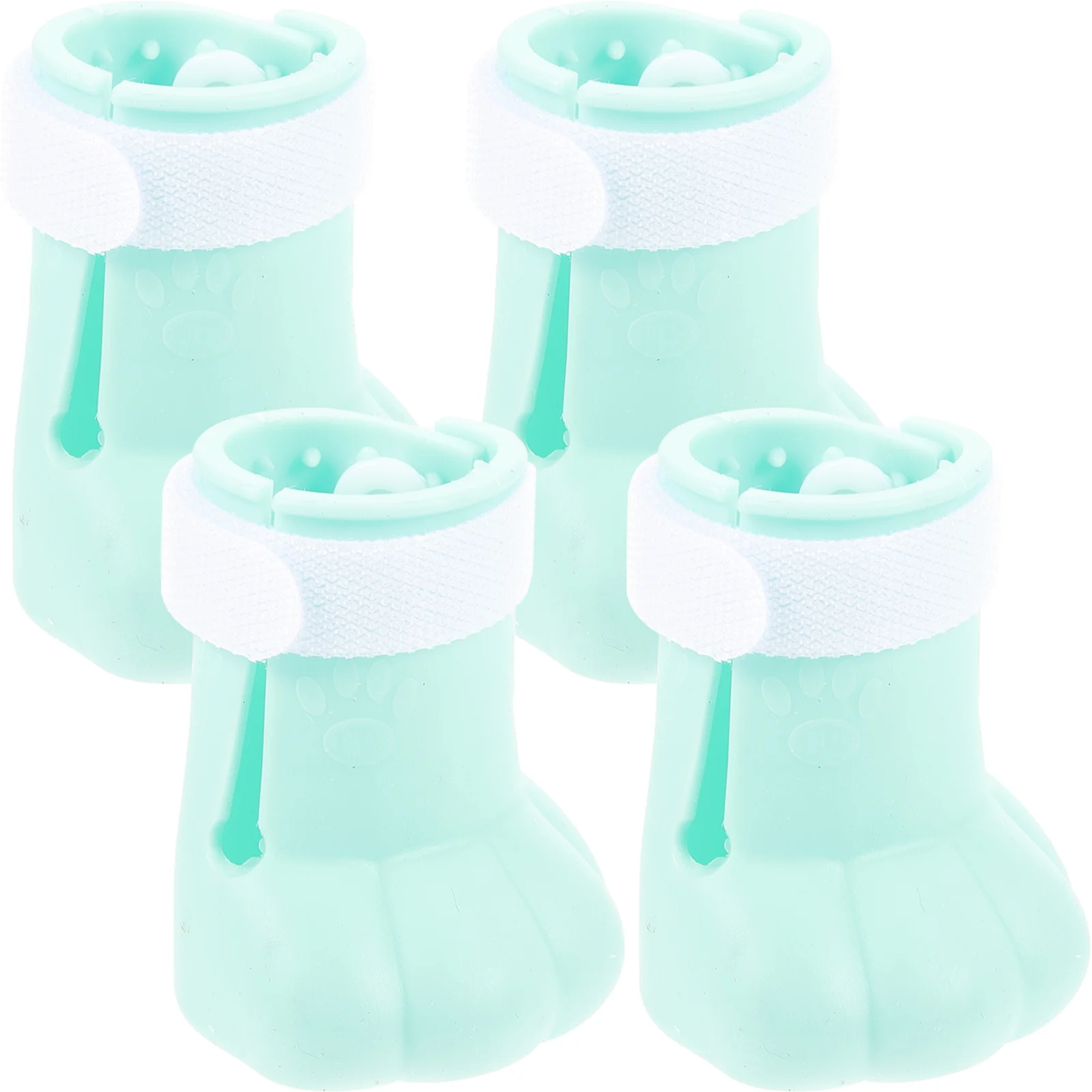 

4Pcs Cat Paw Boots Reusable Silicone Protective Covers for Bathing Grooming Clipping with Adjustable Strap Leak-Proof Design