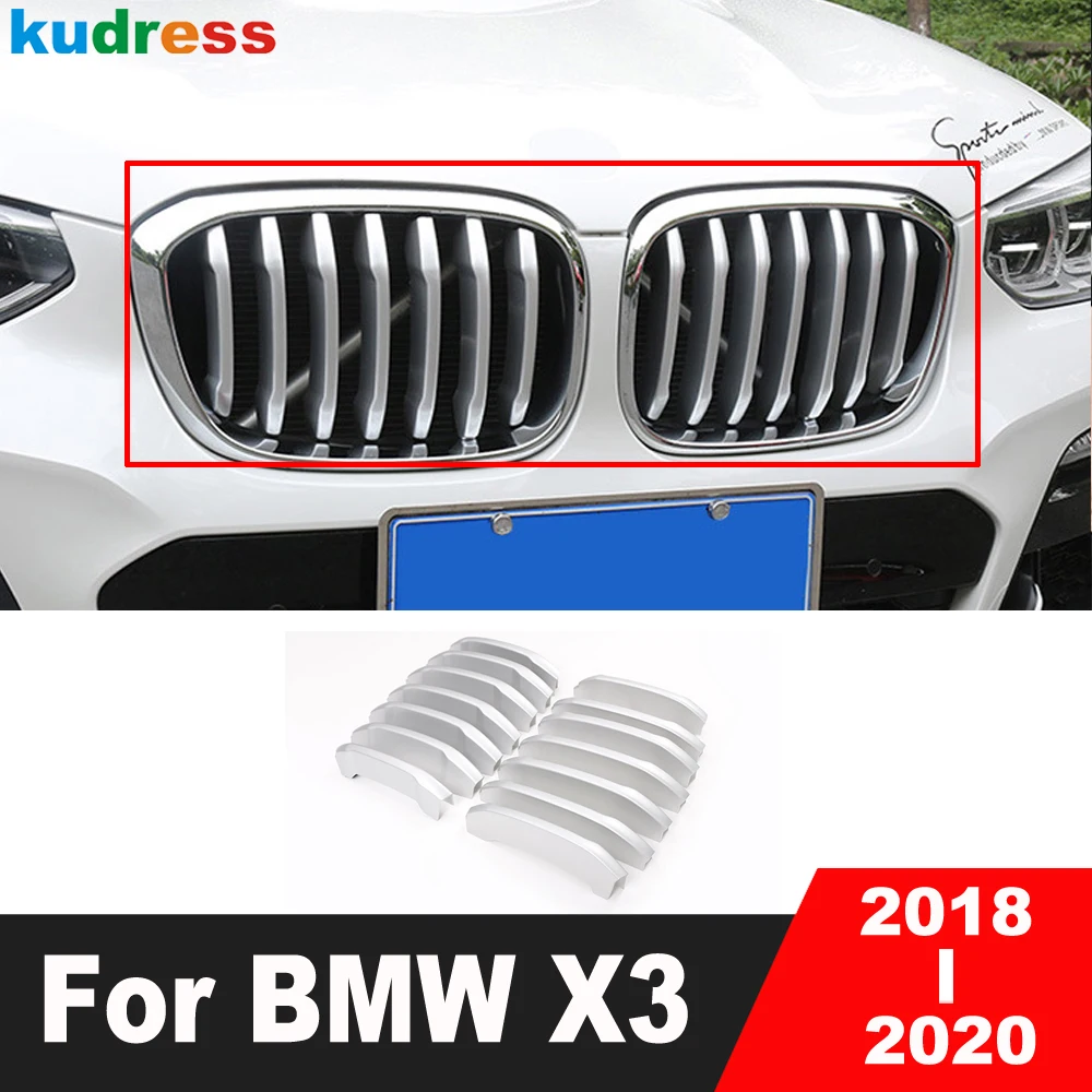 

Для BMW X3 2018-2021: Матовая накладка на переднюю центральную решетку радиатора, декоративная рамка, аксессуары