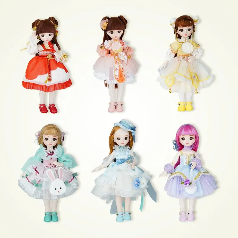 30Cm Lolita Đầm Búp Bê Bjd 26 Phần Trung Quốc Phong Cách Bjd Đồ Chơi Nữ Đẹp Loli Phong Cách Trang Phục Tạo Nên búp Bê Cho Bé Gái Sinh Nhật Tặng