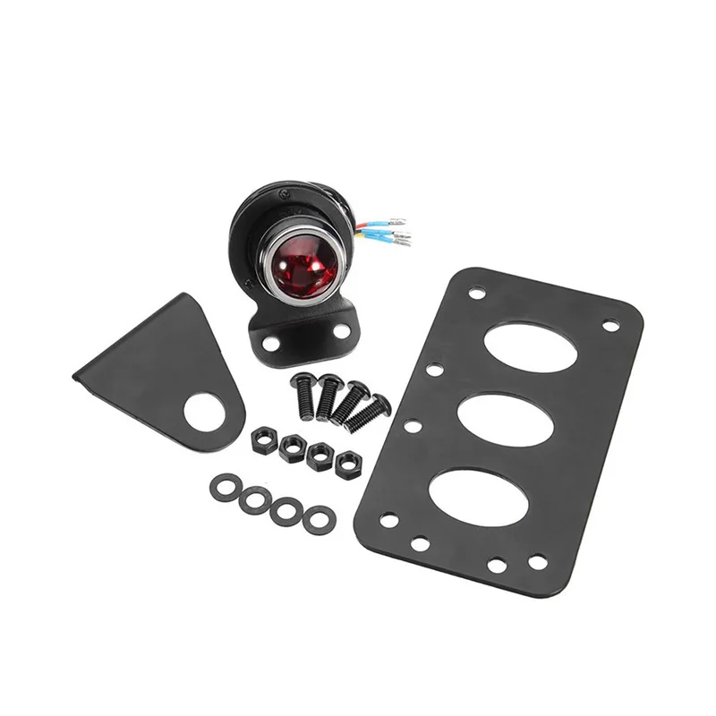 

4PCS motorcycle modification, Harley cafe coffee, retro rear taillights, big metal rear taillights, big gem taillights