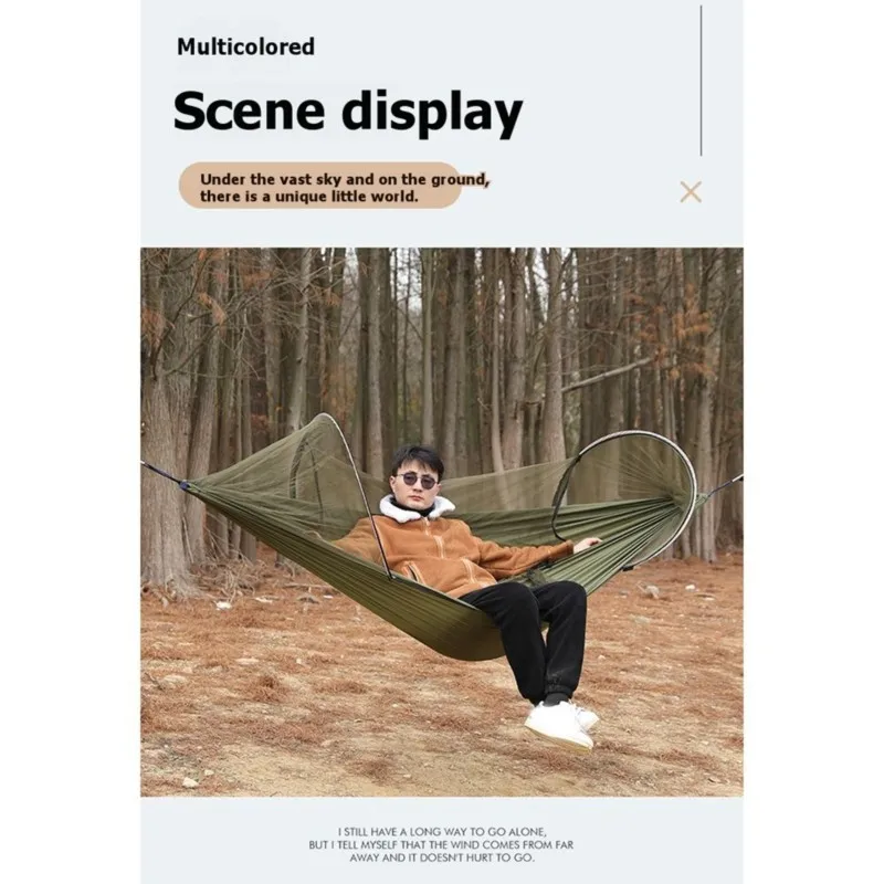 Nices Outdoor Camping Hammock with Mosquito Net, Portable Quick Setup, Durable for Hiking