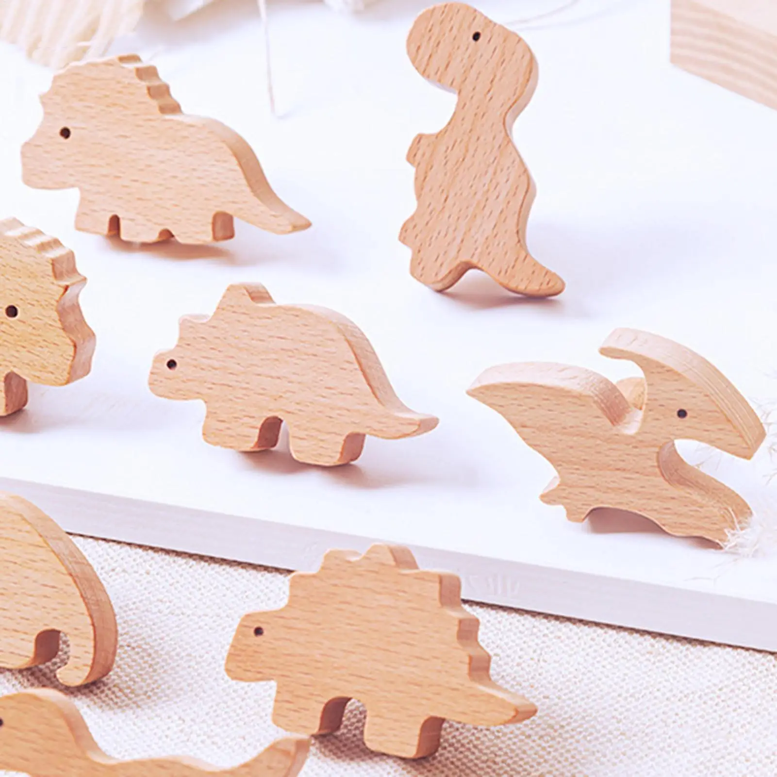 6pcs Wardrobe Knob Dinosaur Cabinet Drawer Handle Cupboard Pulls Furniture Decorative Handle for Girl and Boy Room