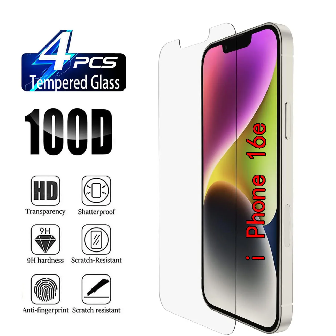 

For iPhone 16E HD Screen Protector Protective Glass