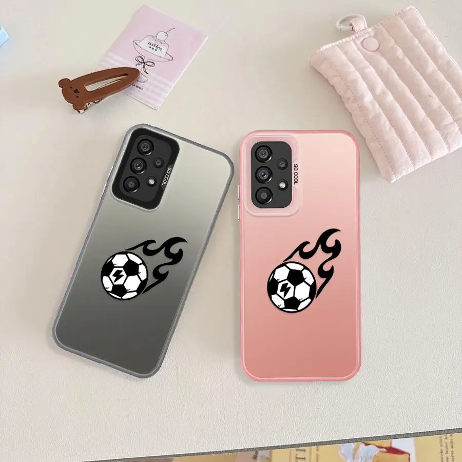 Heart Football Art Design Case for Samsung Galaxy A25 A73 A23 A71 A17 A52 A14 A56 A32 A36 A16 A34 A54 A13 A12 A72 Phone Cover