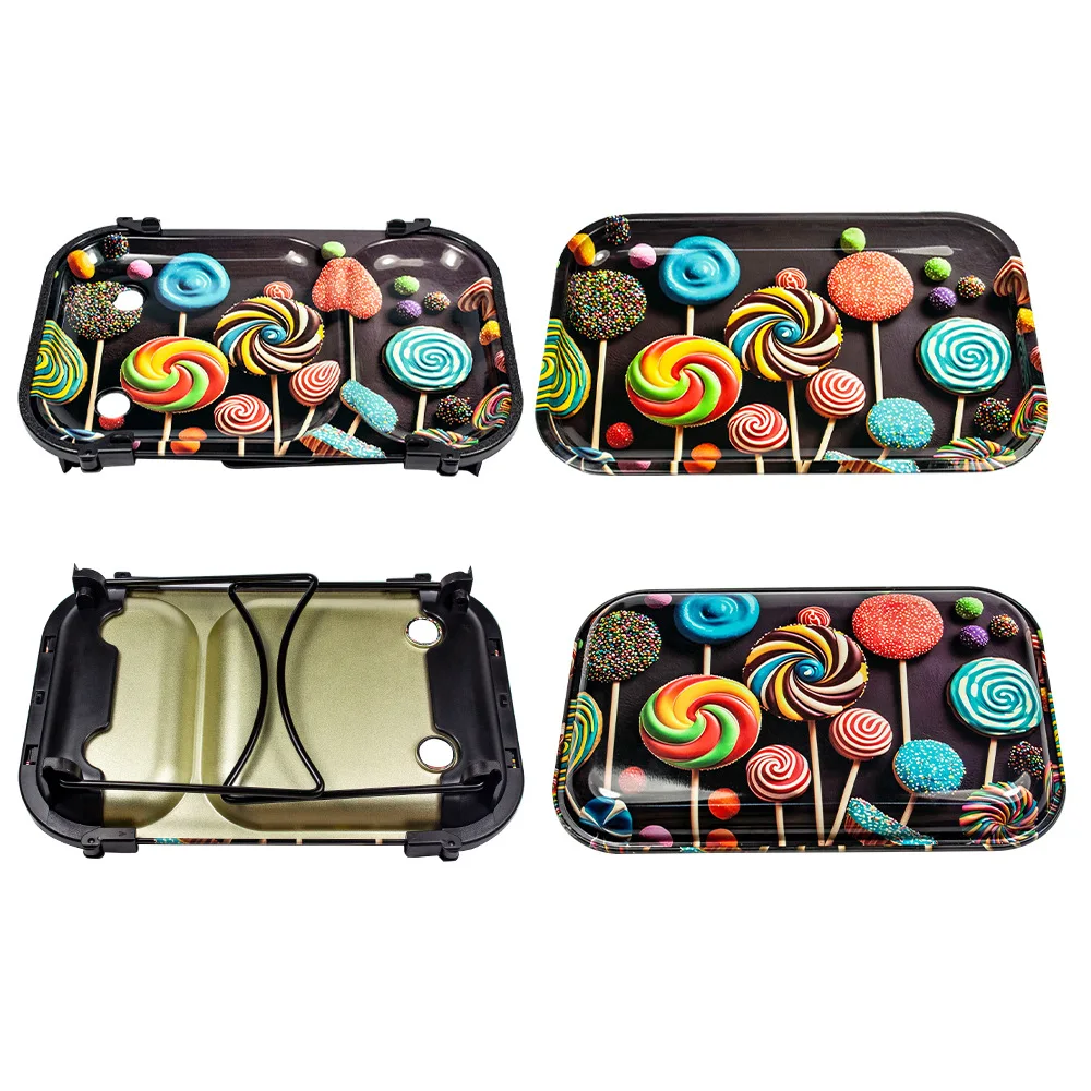 10in1 Multifunctional Smoking Tray with Funnel Cleaning Brush & Roller Pen Combination Metal Ash Tray Set Tobacco Accessories
