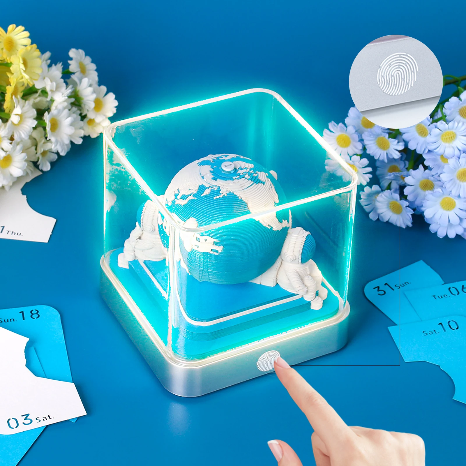 

3D Earth Calendar 2024 3D Notepad Block Omoshiroi Block 3D Memo Pad Note Paper Art Desk Calendar 3D Sticky Note Block Gift Ideas