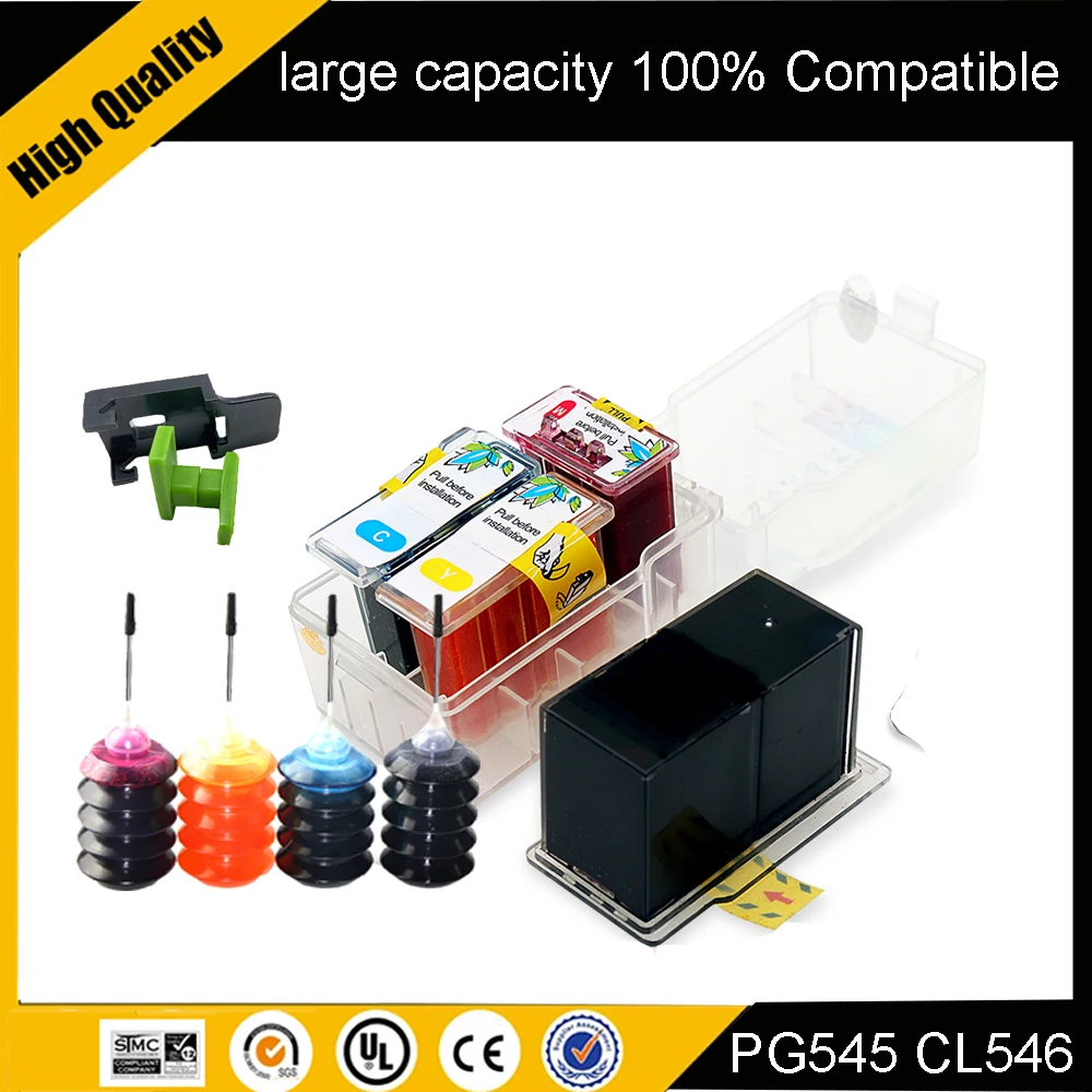 PG545 CL546 Smart  545XL 546XL 545 XL 546 XL Ink Cartridge for Canon PG545 CL546 Pixma IP2800 MG2550 MG3050 MX495 Printer
