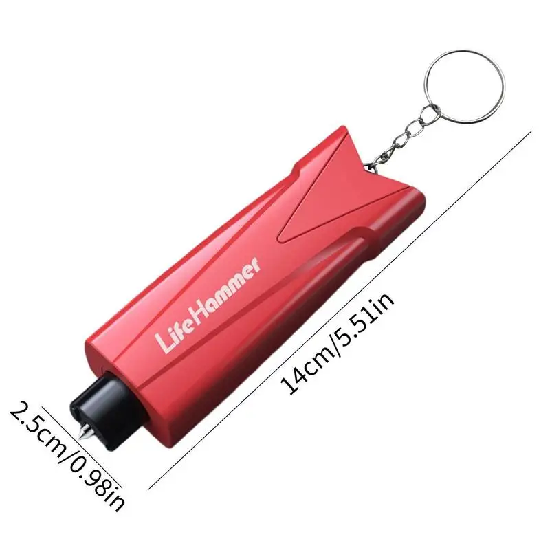 1PC Car Safety Hammer Portable Window Breaker Escape Device Hammer Mini Seat Belt Cutter Keychain Hamer Rescue Tool