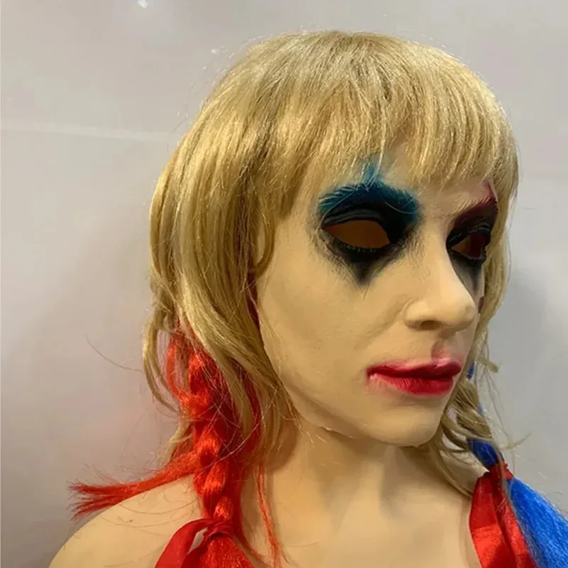 영화 2 아서 코스프레 남성용 테러 마스크와 그린 가발 미친 광대 소녀 역할 놀이 헤드기어 할로윈 카니발 파티;3'v,6.h;8'