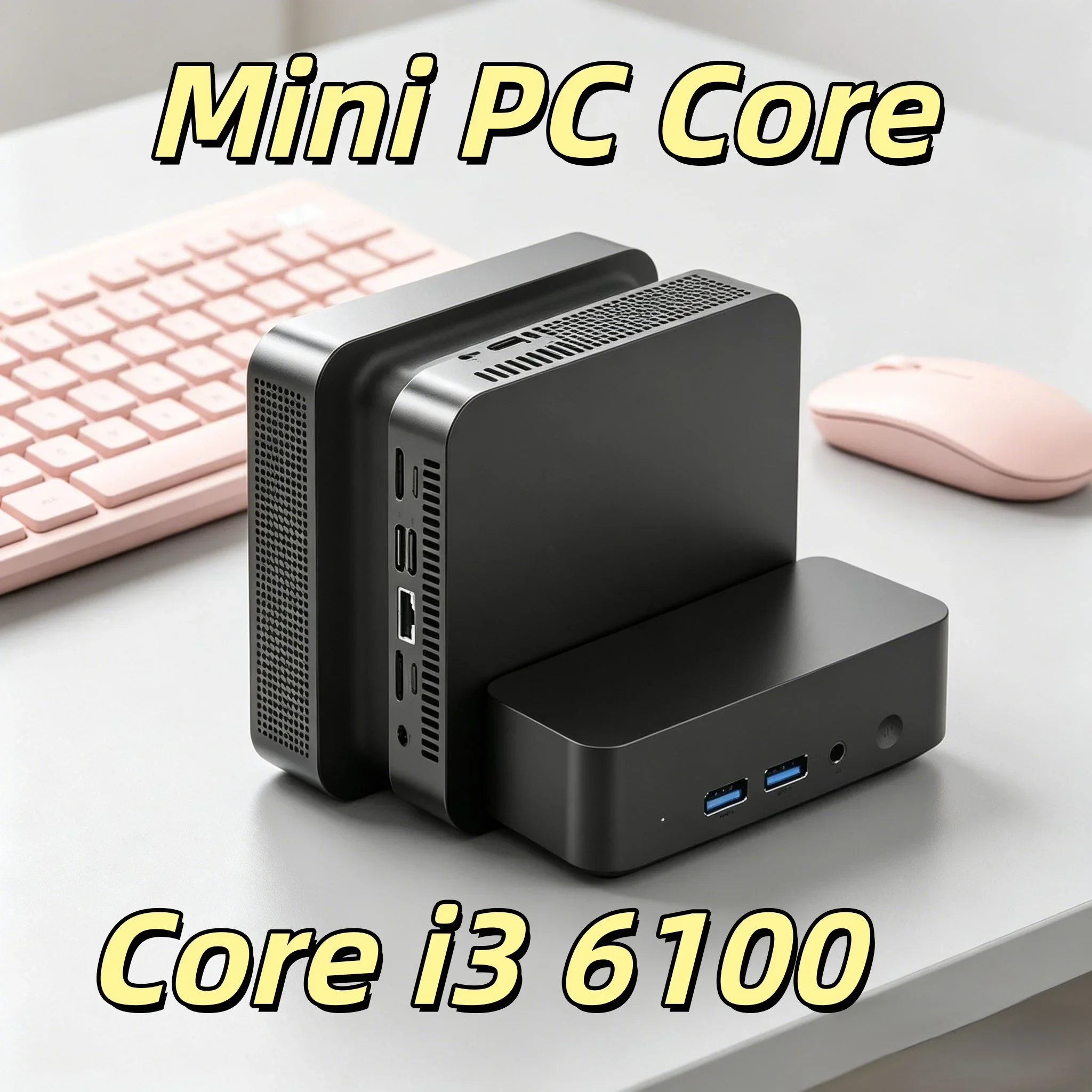 

Budget Mini PC Core I3‑6100 Windows 11 Pro 32GB RAM 1TB 2TB SSD WiFi 6 BT5.2 4K UHD Compact Desktop for Daily Work & Study