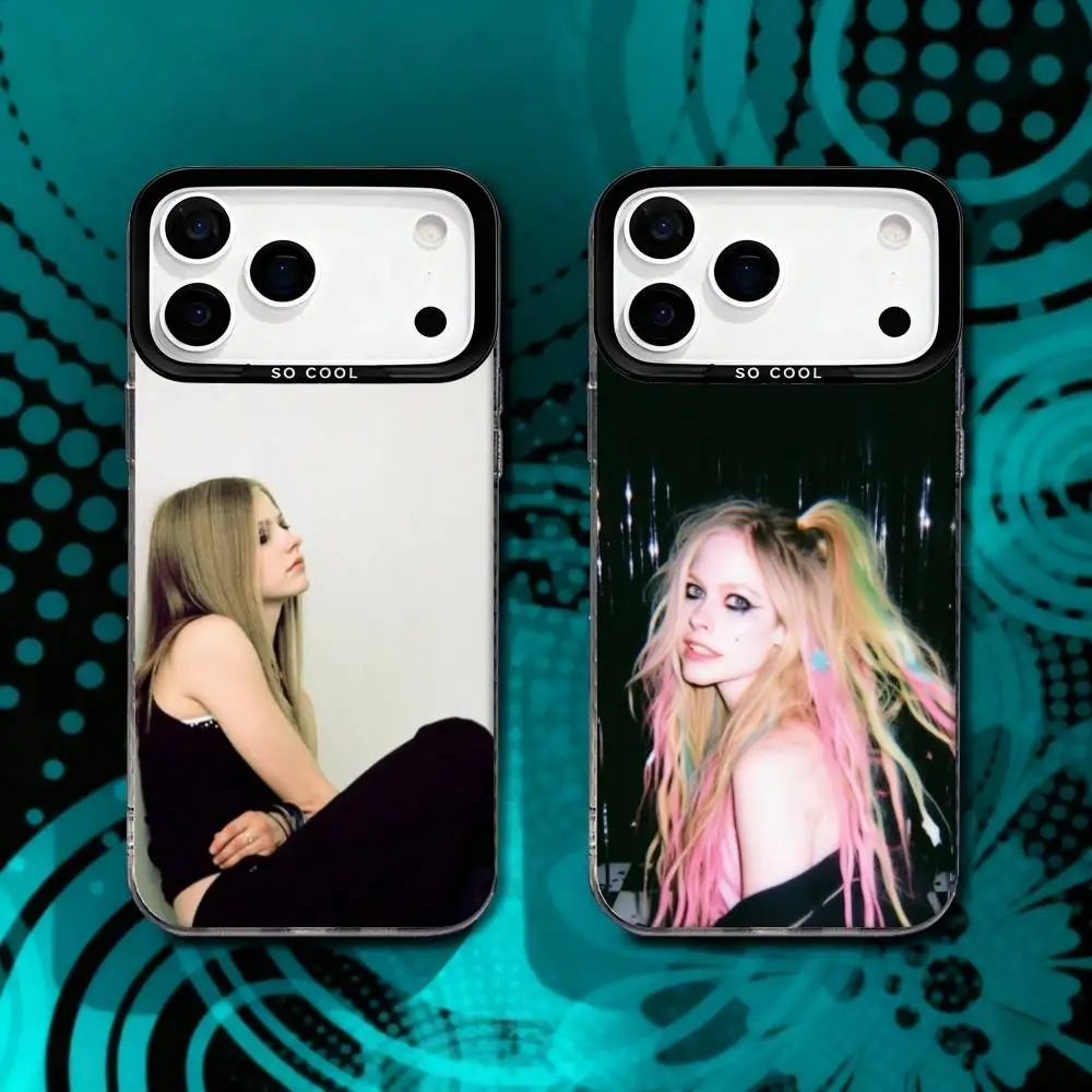 

A-Avril Lavigne Rock Let Go Phone Case For iPhone 17,16,15,14,13,12,X,8,Pro,Max,Plus,SE4,Air,Mini HD Black IMD Matte