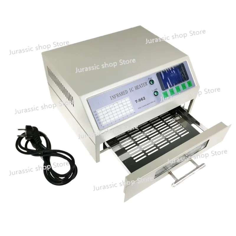

T-962 Desktop Reflow Oven Infrared IC Heater Soldering Machine 800W 180 x 235mm T962 for BGA SMD SMT Rework