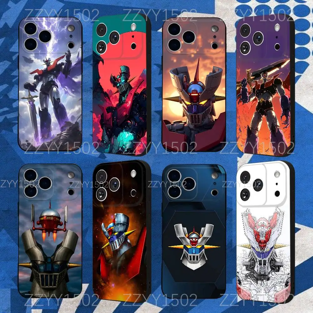 

M-Mazinger Z Robot Phone Case For iPhone 17,16,15,14,13,12,Pro,Max,Plus,E,SE4,Air,Mini Black Funda Shell