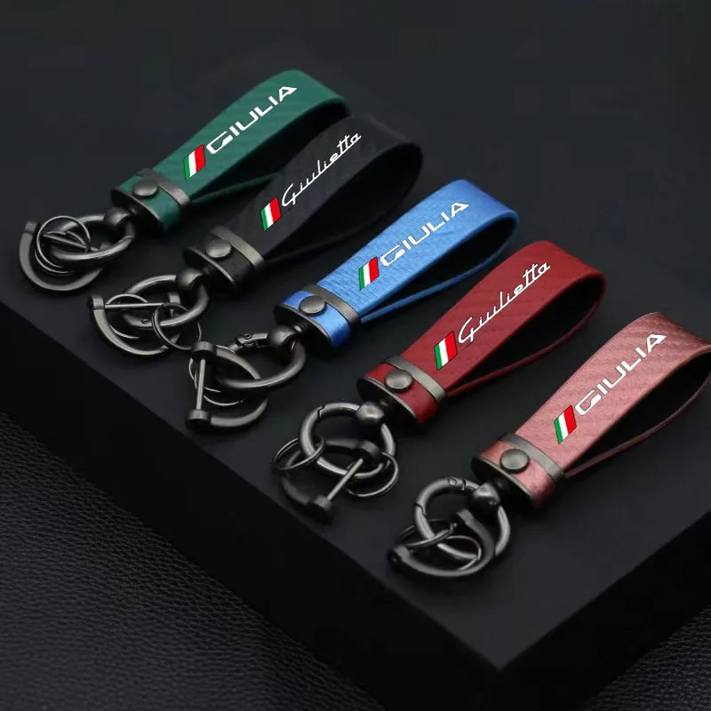 Llavero con hebilla de herradura para coche, accesorios para Alfa Romeo, Giulia, Giulietta