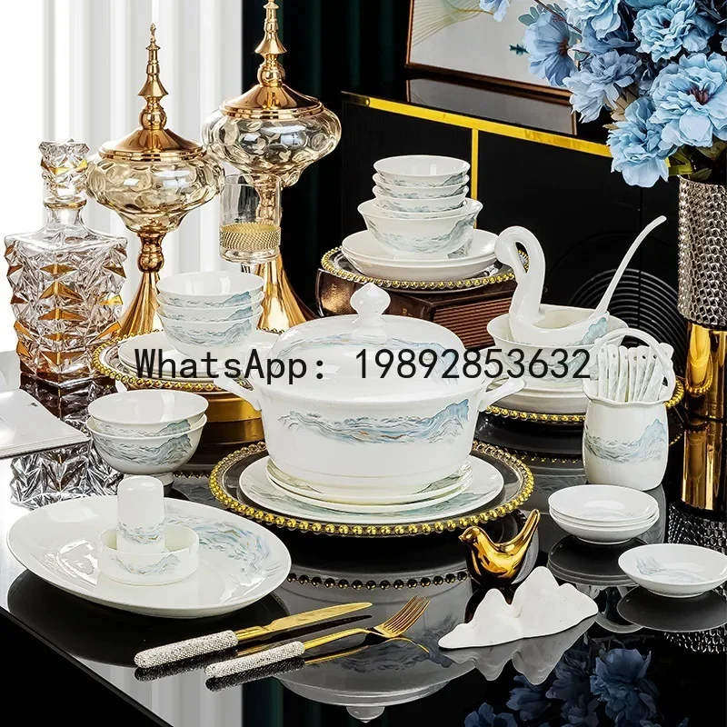 

L20- premium ceramic dinnerware set - high-end bowls and plates for home use, corporate events, and gifting