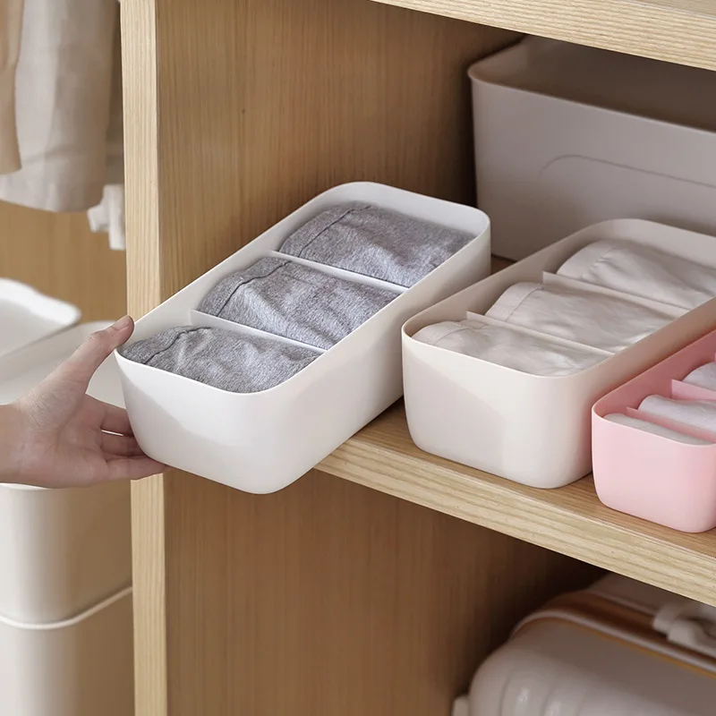 Plastic Drawer Organizer for Socks and Underwear with Compartments