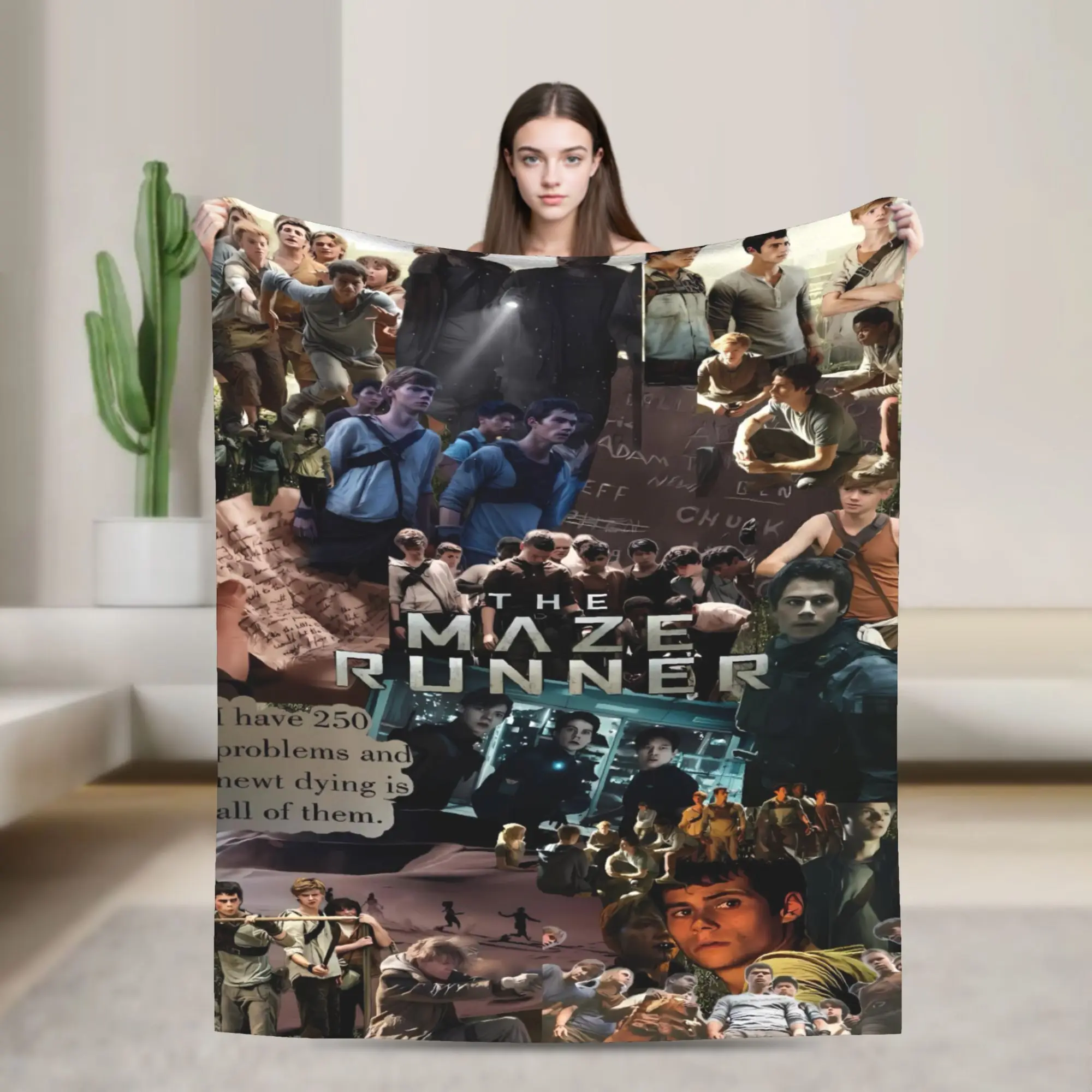 The Maze Runner Flannel Blanket American Film Soft Warm Bedding Throws for Outdoor Airplane Travel Bedspread Sofa Bed Cover
