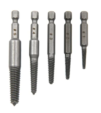 

For Taking out Electric Drill Tool Set5pcs Hexagonal Shank Broken Head Screw Extractor Screw Broken Head Screwdriver