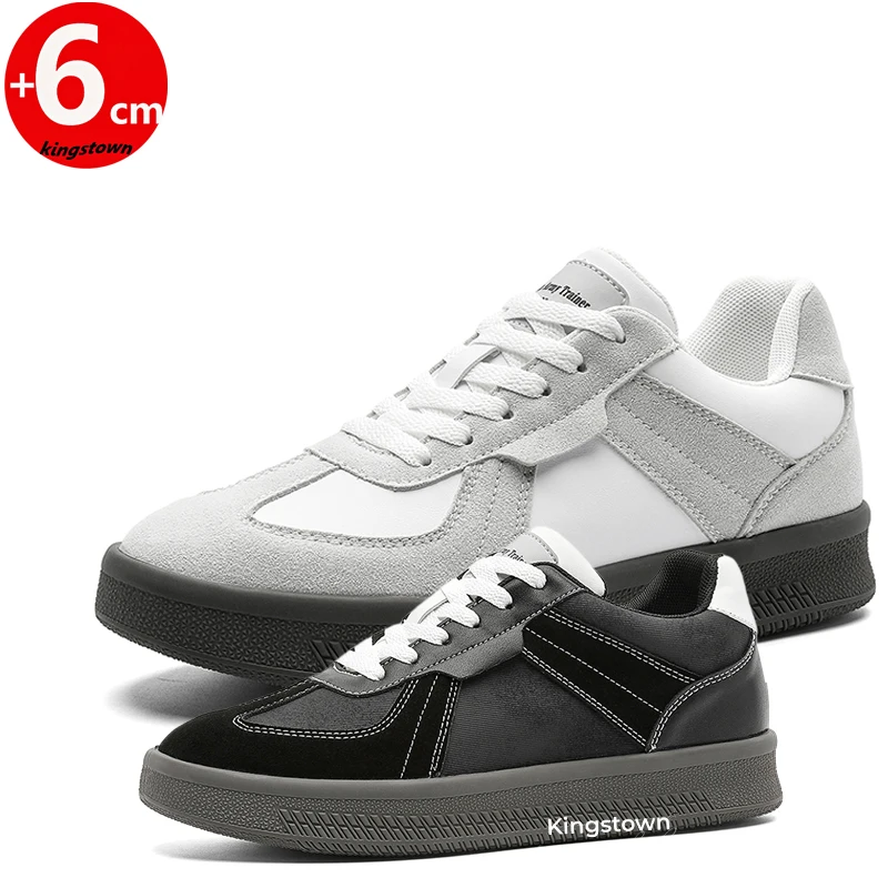 

Elevator Shoes Men Chunky Sneakers Lift Height Increase Insole 6CM High Heel Sports