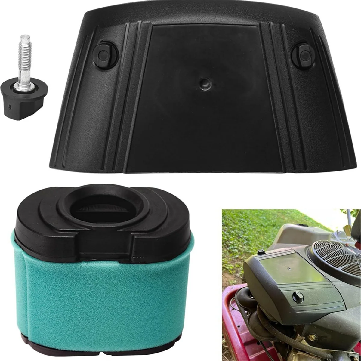 795120 Air Cleaner Cover&792105 Air Filter for Briggs & Stratton 407000 40G000 Model Engines Replace 792289