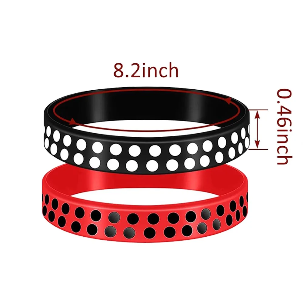 10/20/30pcs Ladybug Party Rubber Bracelets Silicone Red Black Polka Dot Wristbands Ladybug Themed  Birthday Party Favors Decors