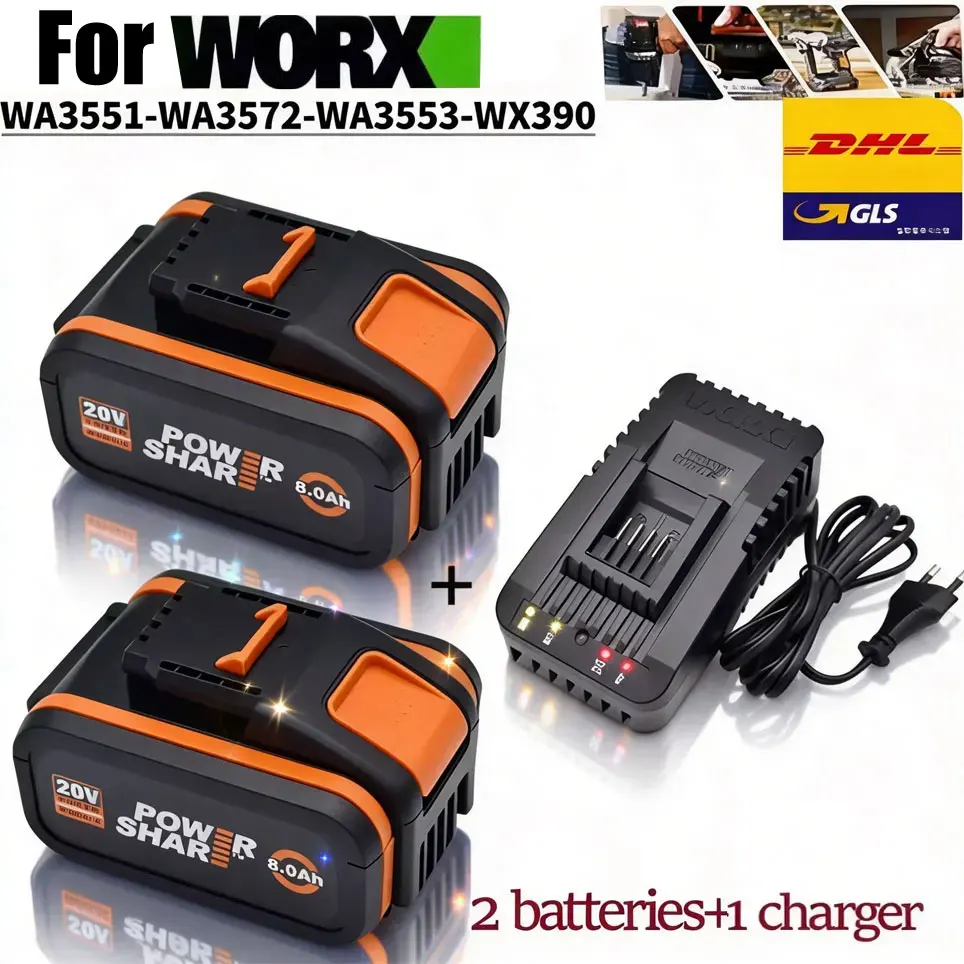 WA3553/WA3551 für Worx 20V Ersatzakku Li-Ion für Kabellose Elektrowerkzeuge WA3572 WX390 WX176 WX178 WU268 für POWERSHARE Serie