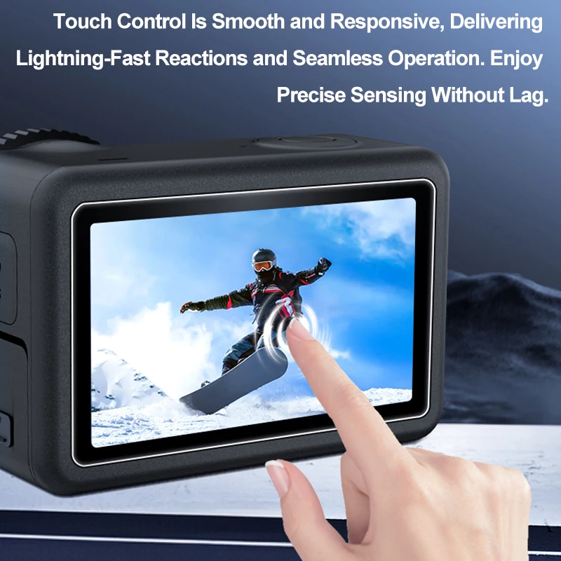 9H Tempered Glass Film for DJI OSMO Action 6 Lens+Screen+Front LCD HD Protector Anti-scratch Protective Glass Film Protector