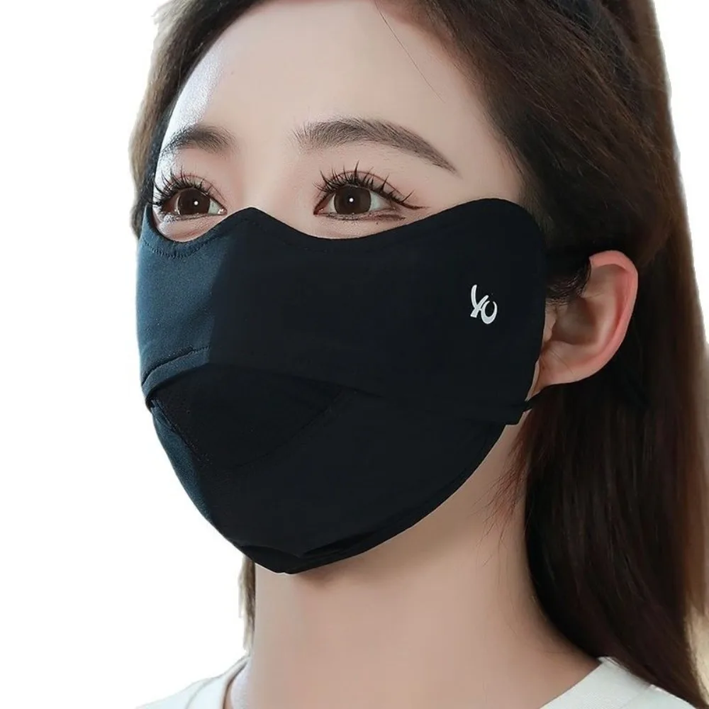 

New Breathable Ice Silk Mask Washable Anti-UV Riding Face Mask Dustproof Mesh Face Cover Scarf Outdoor Sports