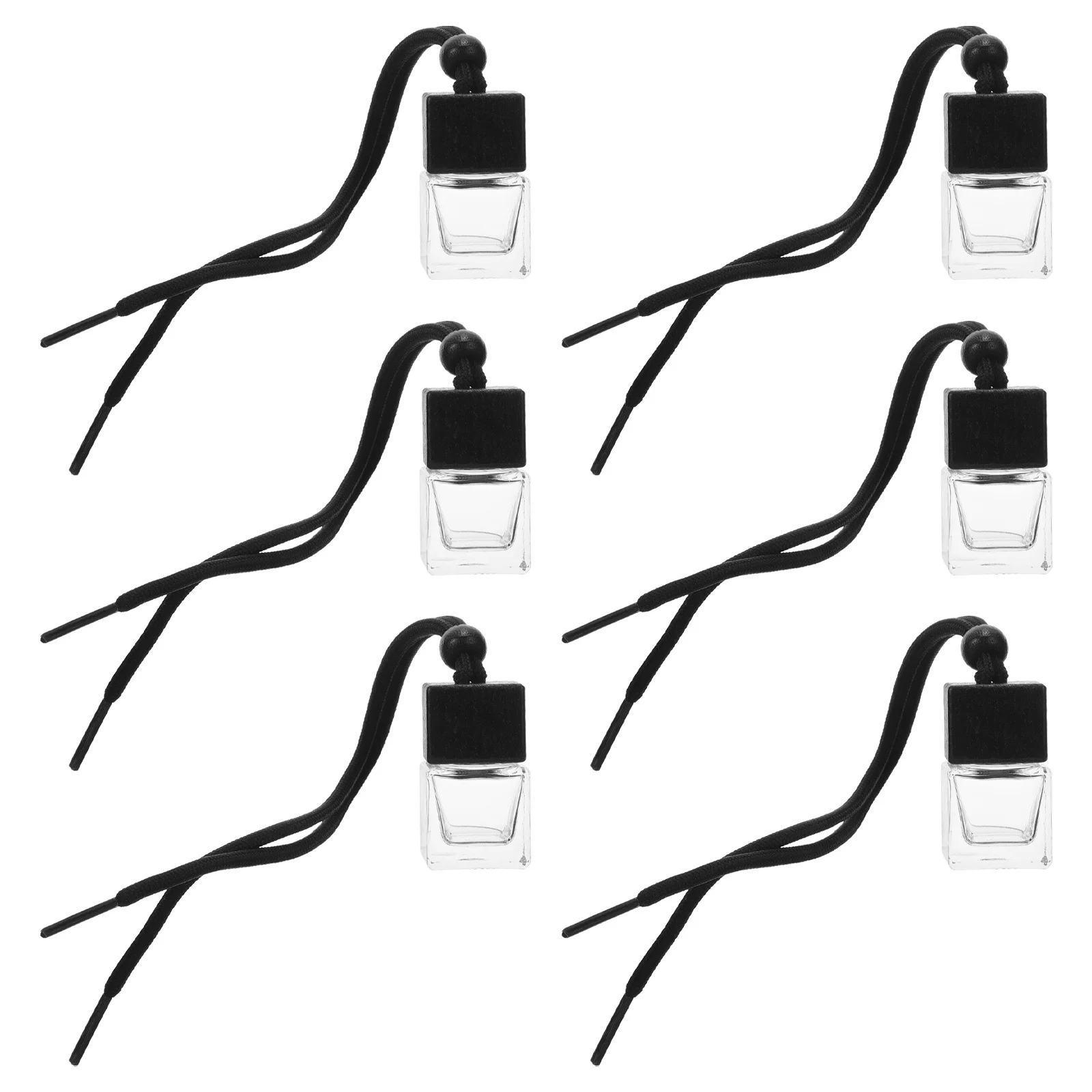 6 個の車のフレグランスボトル 8 ミリリットル詰め替え可能な吊り下げ香水ディフューザーコンパクト軽量デザイン車の香水ディフューザー