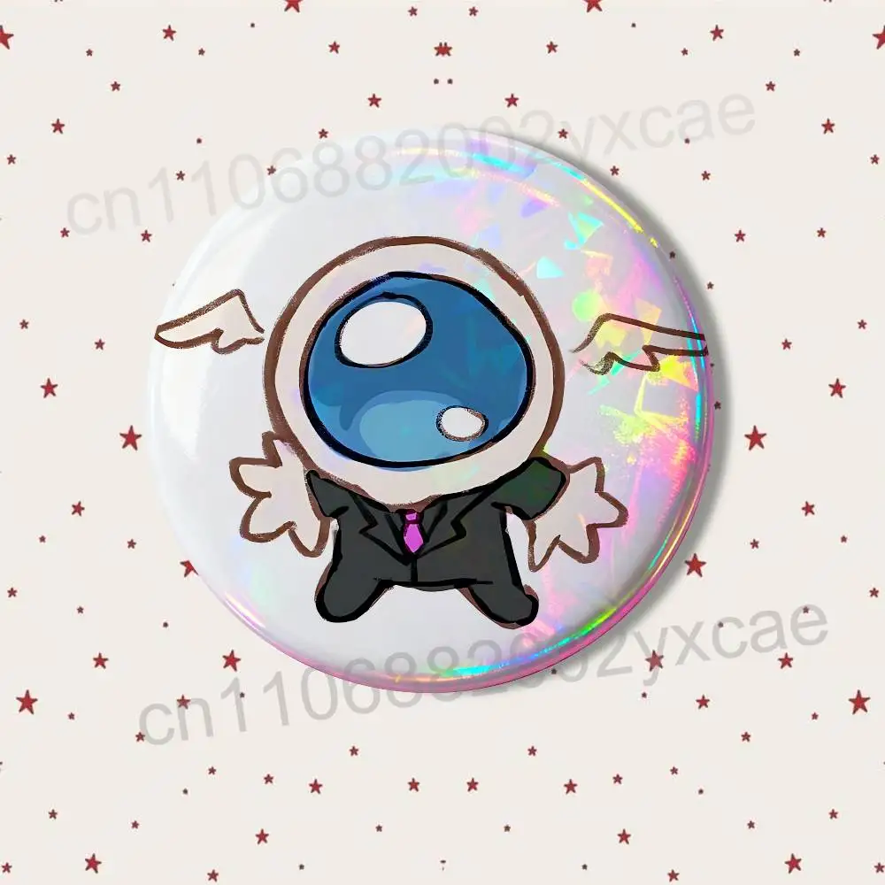 Game Egg Tax Duo Wemmbu Eggchan Laserreflektierende runde Abzeichen, Anstecknadeln, Taschen, Kleidungsdekorationen, Sammlerstücke, Geschenke für Freunde – Detail 14