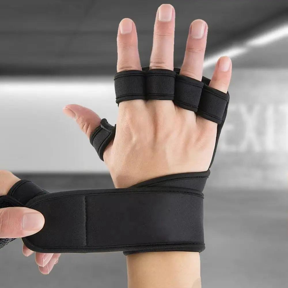 

1 Pair Finger Cot Palm Protector Gloves Non-slip Wear-resistant Fitness Palm Protect Pads Soft Sport Support