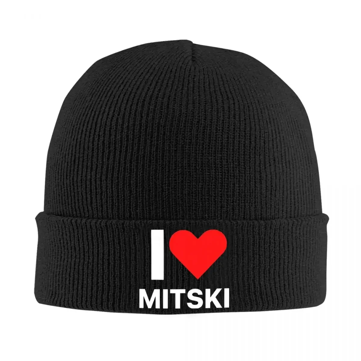 Funny I Love Mitski Knit Hat Beanie Autumn Winter Hats Warm New Indie Pop Folk Band Music Cap Men Women