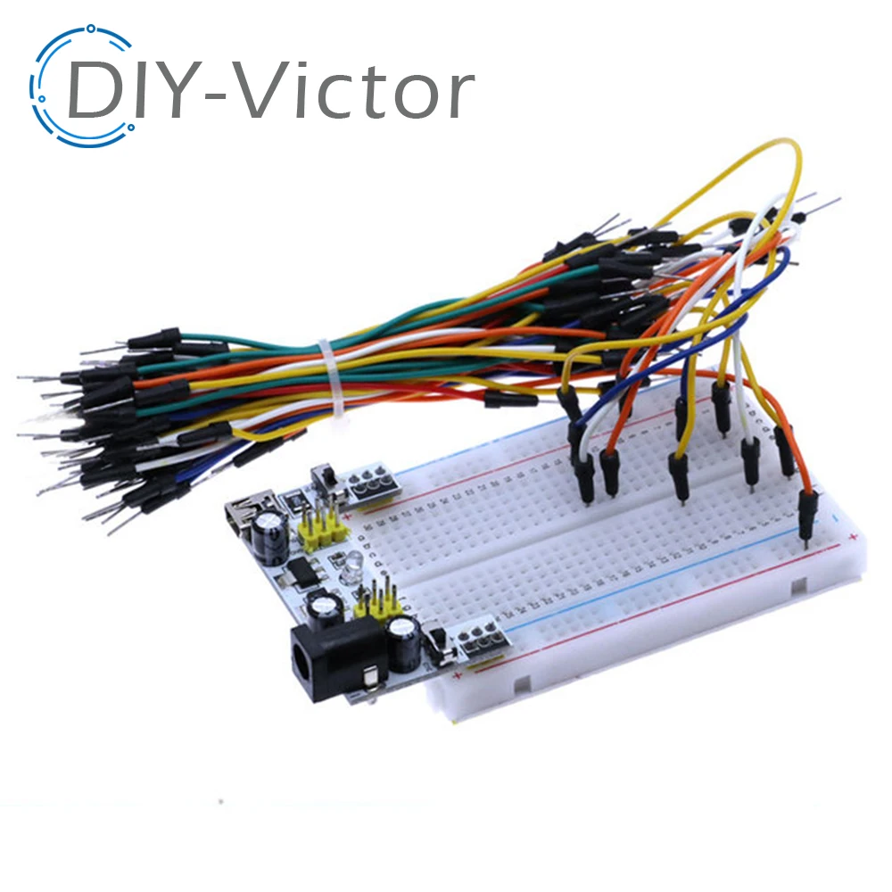 3.3 V/5 V MB102 Breadboard power module + MB-102 830 punten Prototype Broodplank voor arduino kit + 65 jumper draden groothandel