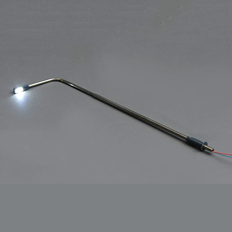 Miniatur 3V LED-Leuchten Modell Maßstab 1:75-1:500 Metall-Straßenlaterne für Eisenbahn-Gebäude Sandtisch-Beleuchtungsmaterialien 5 Stück – Detail 6