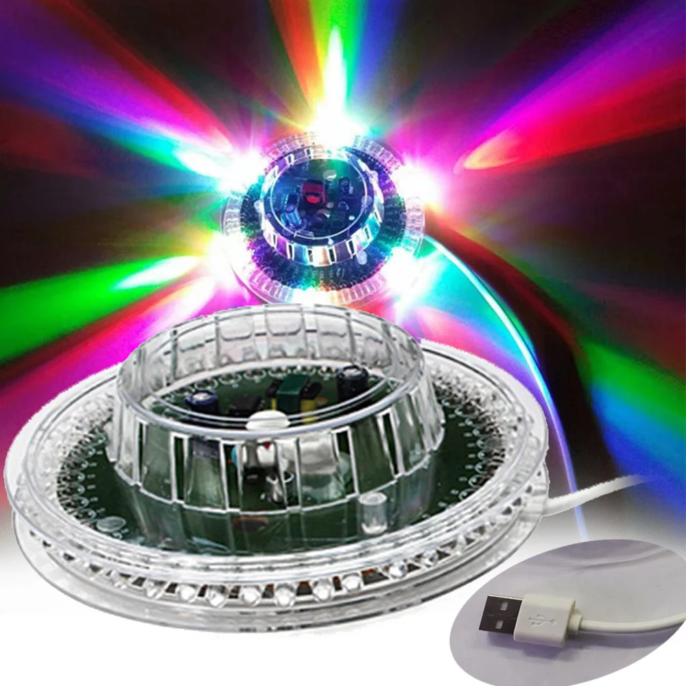 USB Powered DC5V UFO Stage LIght Effect 48 Leds Auto Driving Colorful Strobe Night Lamp for Disco,Party,Birthday