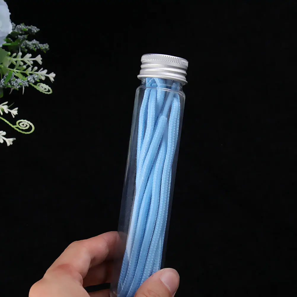 5pcs Shoelace Storage Tubes Durable Transparent Portable Plastic Organizer For Travel Shoe Cabinet Packing Accessories