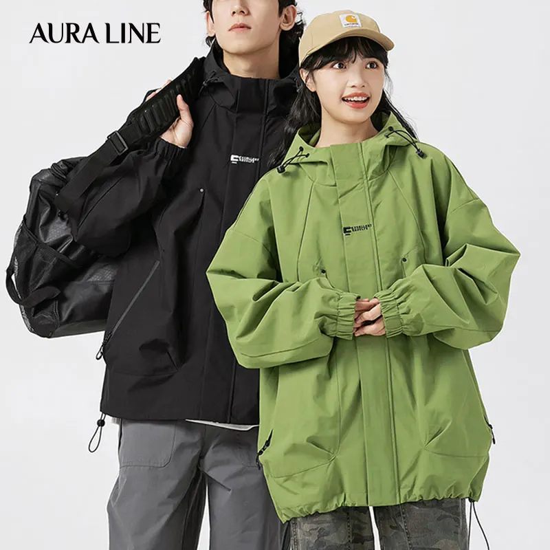 Chaqueta impermeable y resistente al viento para exteriores para primavera y verano para hombre y mujer, chaqueta de béisbol softshell, chaqueta femenina con capucha